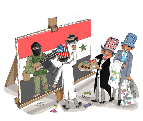 Cartoon: Friends of Sirya (medium) by Shahid Atiq tagged 0166