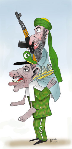Cartoon: Pakistan and Taliban (medium) by Shahid Atiq tagged 0133