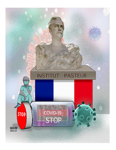 Cartoon: Pasteur Stopped Producing ! (medium) by Shahid Atiq tagged france