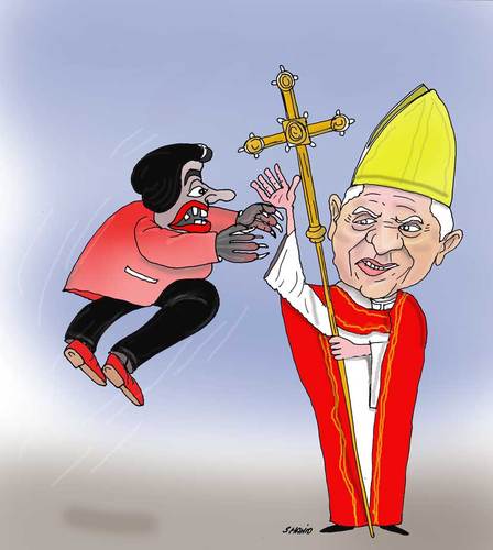 Cartoon: Pope (medium) by Shahid Atiq tagged 091