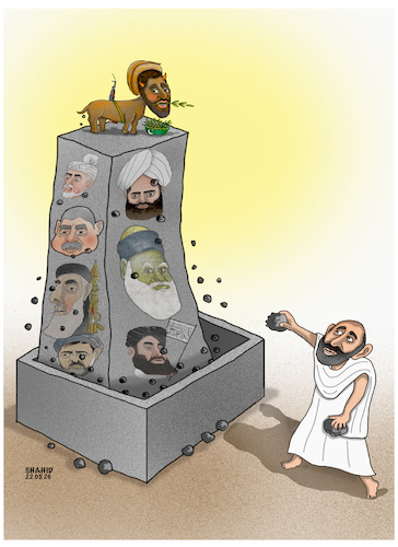 Cartoon: Stoning! (medium) by Shahid Atiq tagged afghanistan