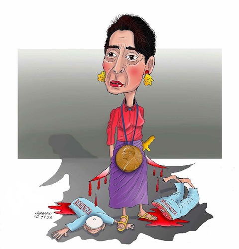 Cartoon: STOP KILLING IN BURMA!!! (medium) by Shahid Atiq tagged afghanistan,burma