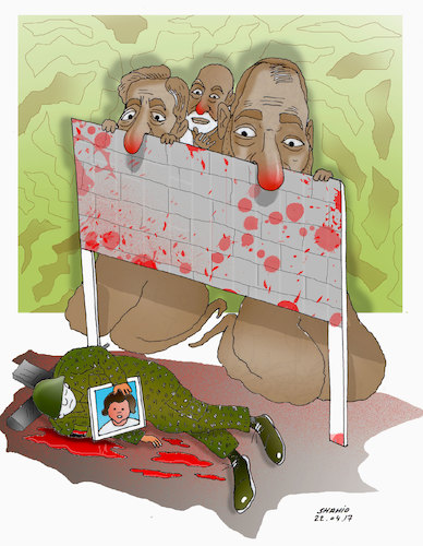 Cartoon: Terror attack in Balkh! (medium) by Shahid Atiq tagged afghanistan,balkh,helmand,kabul,attack