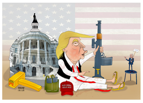 Cartoon: The error of  Trumpism is ending (medium) by Shahid Atiq tagged usa