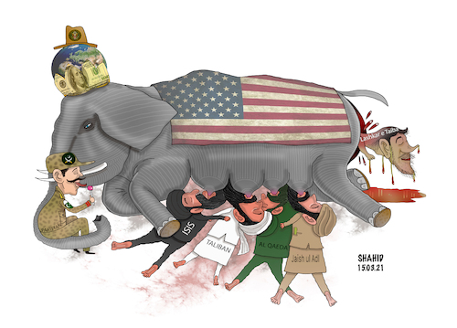 Cartoon: The mother of terrorism! (medium) by Shahid Atiq tagged world