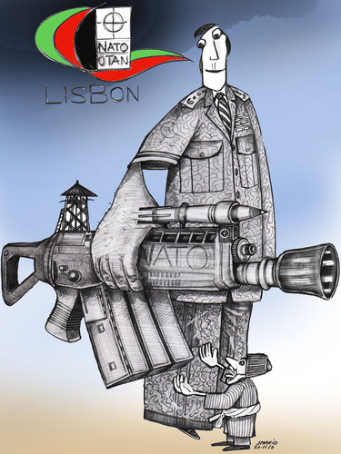 Cartoon: Transfer of  respnsibility (medium) by Shahid Atiq tagged afghanistan