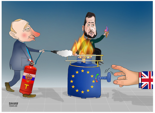 Cartoon: Ukraine Peace talks (medium) by Shahid Atiq tagged ukraine