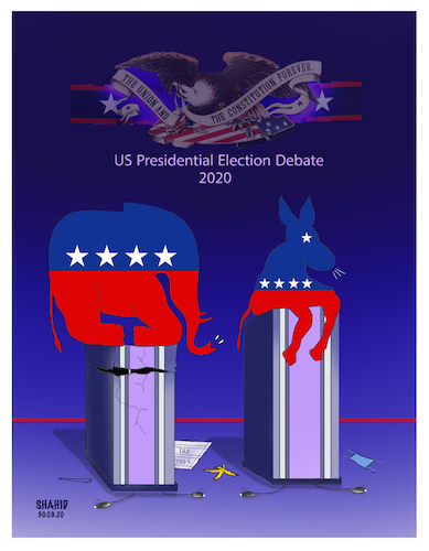 Cartoon: U.S. Presidential Election ! (medium) by Shahid Atiq tagged usa