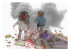 Cartoon: Daily  terror attack in Kabul ! (small) by Shahid Atiq tagged afghanistan