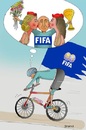 Cartoon: FIFA  Re elected (small) by Shahid Atiq tagged 0216