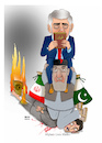 Cartoon: Iran regime burned AFG alive ! (small) by Shahid Atiq tagged afghanistan