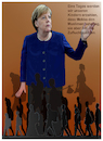 Cartoon: Merkel and Refugees! (small) by Shahid Atiq tagged afghanistan