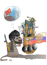 Cartoon: Russia support terrorism! (small) by Shahid Atiq tagged afghanistan