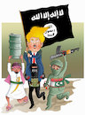 Cartoon: Suppoter of Terrorism! (small) by Shahid Atiq tagged trump,afghanistan,safi,shahid,bahar,ieba,rayian,musa,kart,crni,berlin