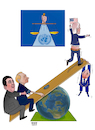 Cartoon: The End of Unipolar World! (small) by Shahid Atiq tagged world