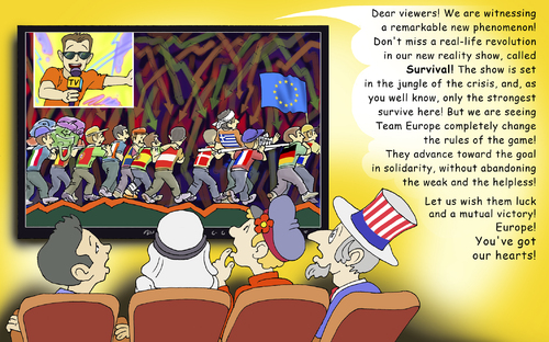 Cartoon: Survival (medium) by gonopolsky tagged survival,unity,europe