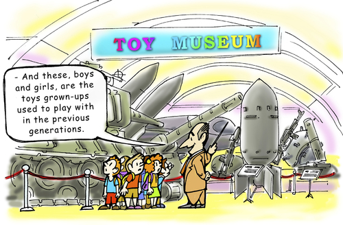 Cartoon: Toy Museum (medium) by gonopolsky tagged weapon,humanity