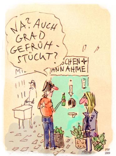 Cartoon: frühstück (medium) by Faxenwerk tagged faxenwerk,schmalfuß