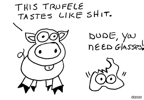 Cartoon: Gross But Cute (medium) by Deborah Leigh tagged grossbutcute,pig,truffle,bw,doodle,drawing,poop,cute