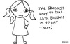 Cartoon: Gross But Cute (small) by Deborah Leigh tagged grossbutcute,deborahleigh,bw,girl,boogers,gross