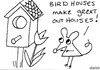 Cartoon: Gross But Cute (small) by Deborah Leigh tagged grossbutcute,doodle,cartoon,bw,mouse,birdhouse,outhouse