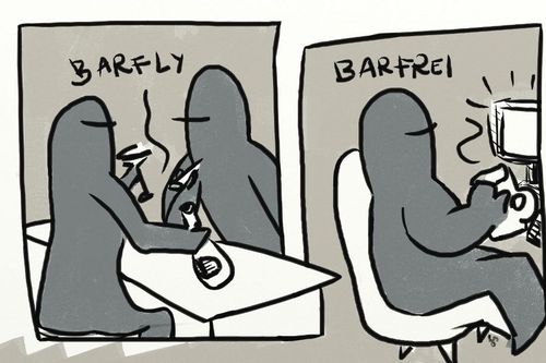 Cartoon: Barfrei (medium) by Frank_Sorge tagged tresen,trinken