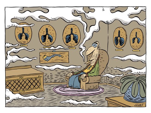 Cartoon: Smoke (medium) by alves tagged nature