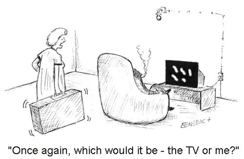 Cartoon: Choice (medium) by efbee1000 tagged choice,tv,television,domestic