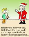 Cartoon: Santa and little Fred (small) by sardonic salad tagged santa poo