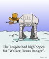 Cartoon: Walker Texas Ranger (small) by sardonic salad tagged starwars,chuck,norris,empire,walker