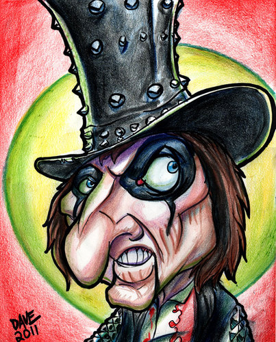 Cartoon: Alice Cooper (medium) by Curbis_humor tagged rock,cooper,caricature
