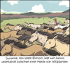 Cartoon: Das Letzte seiner Art (small) by Zapp313 tagged einhorn,pferde,pferd,wildpferd,fabeltier,märchen,sage,herde