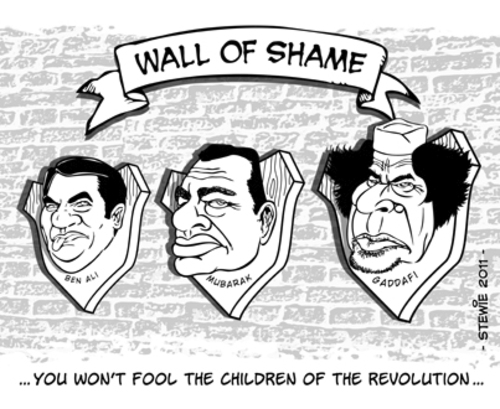 Cartoon: Hall of Shame - v2 (medium) by stewie tagged politics,africa,ali,ben,mubarak,gaddafi