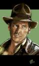 Cartoon: Indiana Jones (small) by Laurie Mouret tagged indiana,jones,oekaki,portrait,