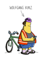 Cartoon: Wolfgang Kurz (small) by SCHÖN BLÖD tagged thomas,luft,karikatur,cartoon,lustig,mann,fahrrad,handy,navi,weste,verkehr,orientierung,tour