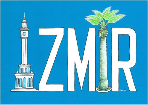 Cartoon: IZMIR (medium) by ercan baysal tagged sea,cartoon,illustration,tourism,history,seaport,harbour,congrats,greetings,tattoo,logo,dream,daydream,fantasy,job,good,vision,tag,word,picture,eork,draw,coloring,handmade,bill,banner,poster,trade,myth,palm,sun,city,türkiye,turkey,joke,joy