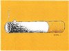 Cartoon: Cigarette (small) by ercan baysal tagged weapon,and,baysal,cigarette,poison,logo,ercanbaysal,yellow,death,sickness,art