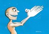 Cartoon: Hands and Pigeon (small) by ercan baysal tagged hand,pigeon,peace,blue,child,joy,joke,opinion,good,work,tag,job,ooster,bill,vision,picture,image,form,coloring,pencil,create,art,tattoo,handmade,life,artwork,colour,türkiye,türkey
