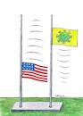Cartoon: USA and Corona... (small) by ercan baysal tagged usa,corona,covit19,virüs,pandemi,america,flagpole,american,yanke,flag