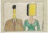 Cartoon: woman and man (small) by ercan baysal tagged woman,man,male,love,life,sex,frau,mann,double,selfie,fellow,good,job,art,work,picture,image,favorite,daydream,fantasy,mixed,tech,nigue,pretty,beauty,fine,fineart,artwork,paint,pencil,adam,eve,erotic,ercanbaysal,amour,match,humor