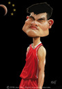 Cartoon: Yao Ming (small) by jmborot tagged yao ming basketball caricature jmborot