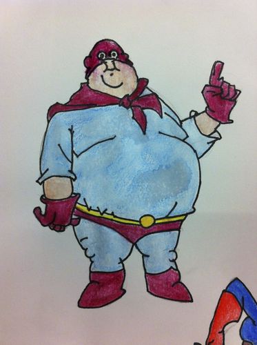 Cartoon: Fatman (medium) by theshots92 tagged fatman,superhero