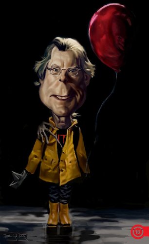 Cartoon: Stephen King (medium) by bpatric tagged stephen,king,literature,writter,it,horror,books