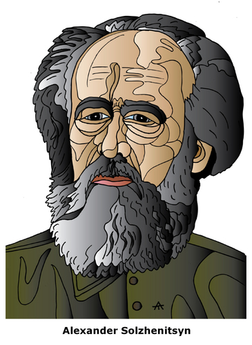 Cartoon: Alexander Solzhenitsyn (medium) by Alexei Talimonov tagged solzhenitsyn