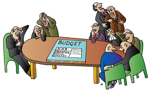 Cartoon: Budget (medium) by Alexei Talimonov tagged budget
