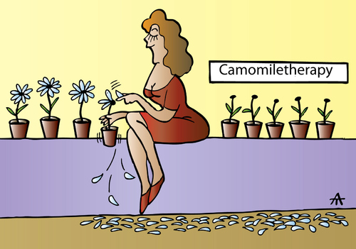 Cartoon: Camomiletherapy (medium) by Alexei Talimonov tagged camomiletherapy