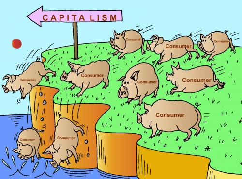 Cartoon: Capitalism (medium) by Alexei Talimonov tagged consumers,crisis,recession