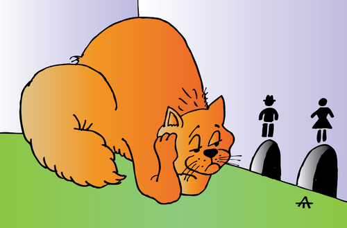 Cartoon: cat (medium) by Alexei Talimonov tagged cat,animals