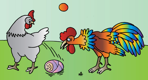Cartoon: Chicken (medium) by Alexei Talimonov tagged chicken