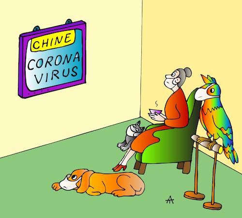 Cartoon: Corona virus (medium) by Alexei Talimonov tagged corona,virus